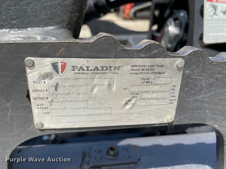 image for item MM9525 2020 Paladin BC66GSE  skid steer rotary mower