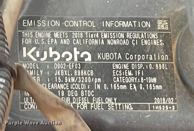 image for item MR9035 2018 Kubota BX23S  MFWD tractor