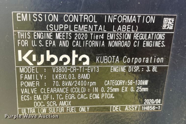 image for item MR9044 2020 Kubota SVL95-2S  tracked skid steer loader