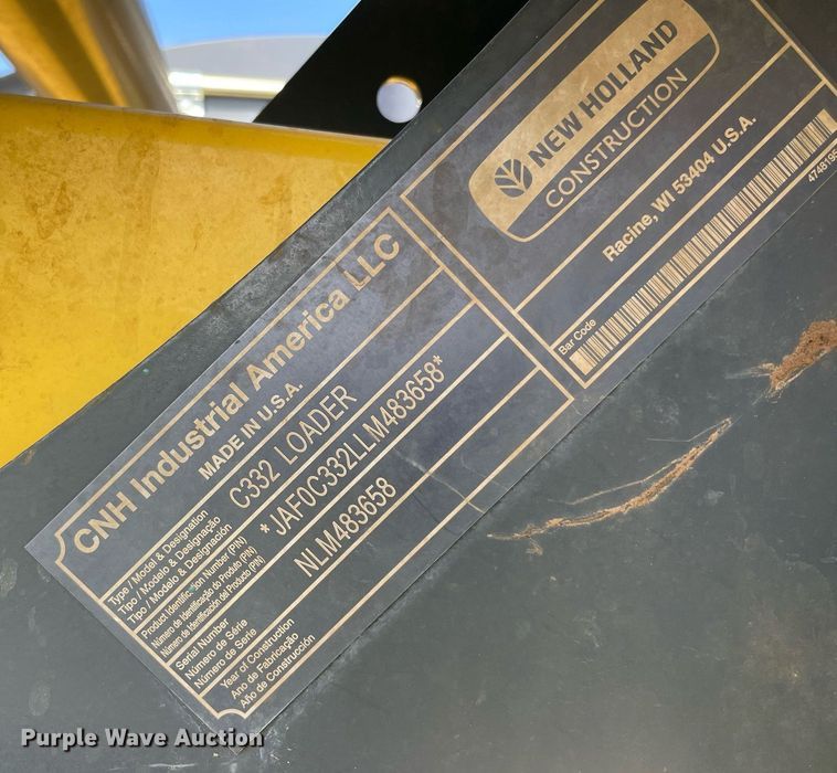image for item MR9050 2020 New Holland C332  tracked skid steer loader