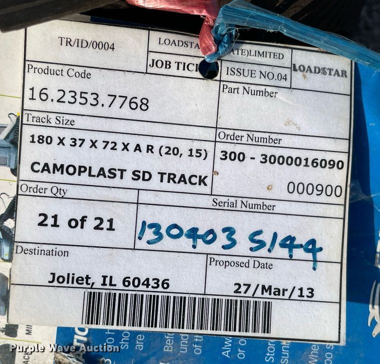 image for item MS9761 (2) Camoplast SD 7"W rubber tracks