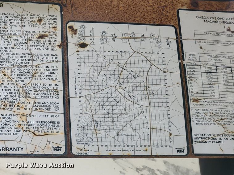 image for item MW9758 1980 P&H Omega 20-20  crane