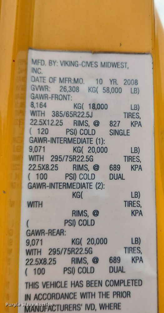 image for item MW9786 2009 International WorkStar 7500  dump truck