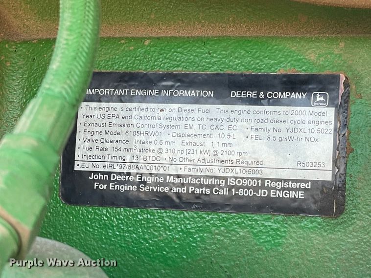 image for item DN4649 2000 John Deere 9200  4WD tractor