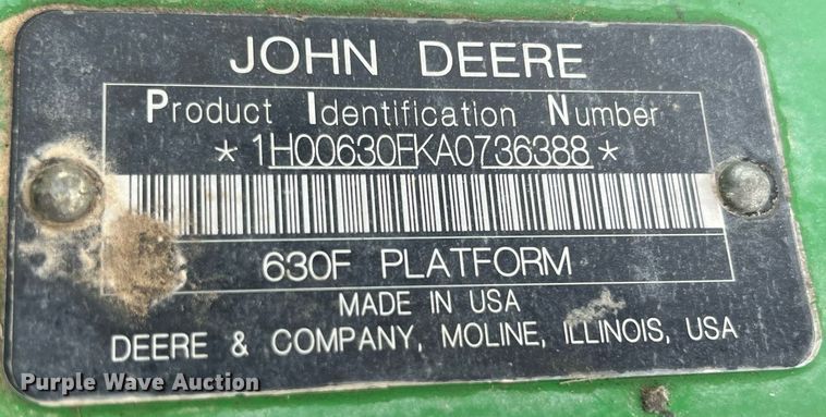 image for item LG9178 2010 John Deere 630F HydraFlex  flex head