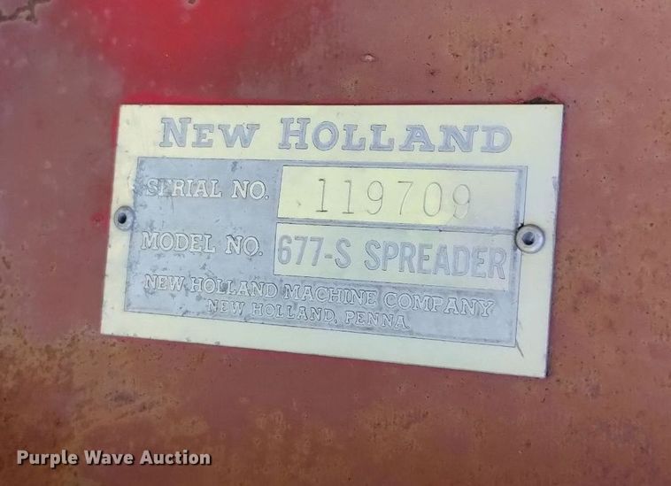 image for item LP9565 New Holland 677-S  manure spreader