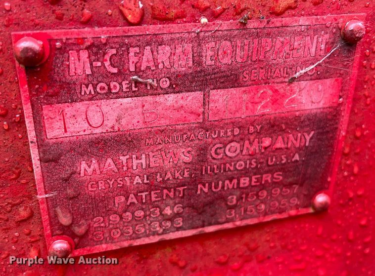 image for item LY9680 M-C Farm Equipment 10B  swather / windrower