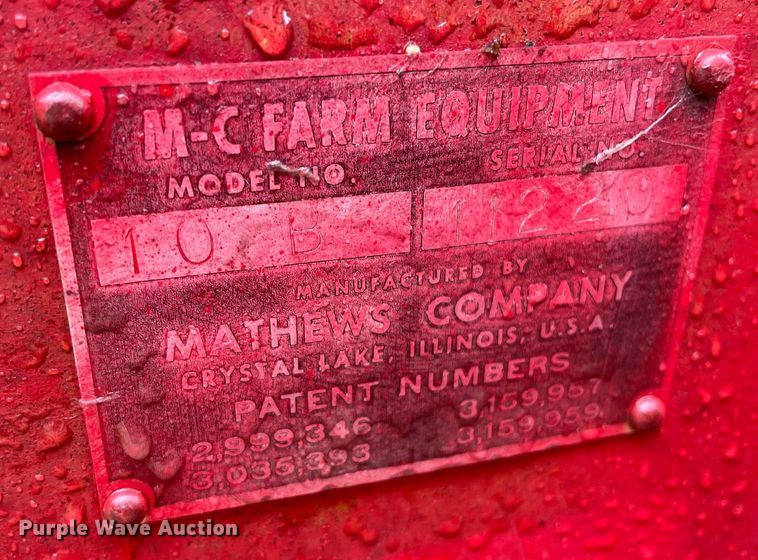 image for item LY9680 M-C Farm Equipment 10B  swather / windrower