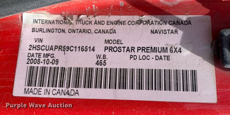 image for item DL7199 2009 International ProStar  semi truck