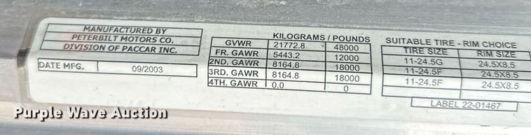 image for item DO4965 2004 Peterbilt 379  semi truck