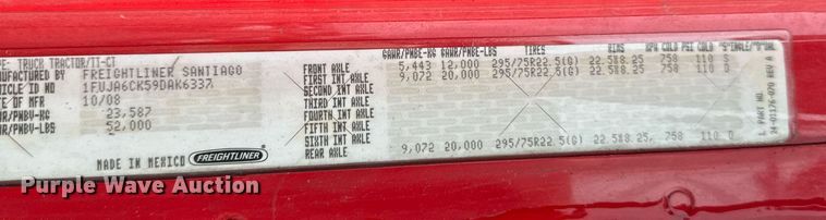 image for item DO4981 2009 Freightliner Columbia  semi truck