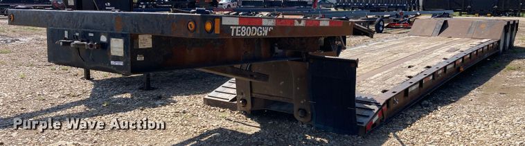 image for item HN9887 2012 Trail-Eze TE80DGWS  lowboy equipment trailer