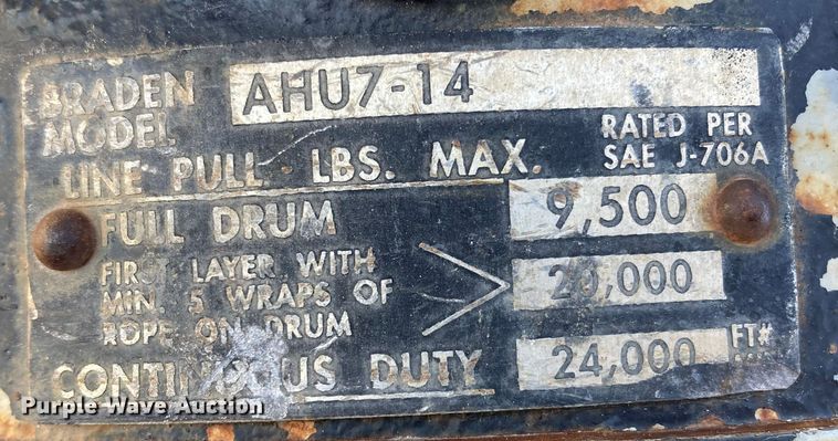 image for item HN9887 2012 Trail-Eze TE80DGWS  lowboy equipment trailer