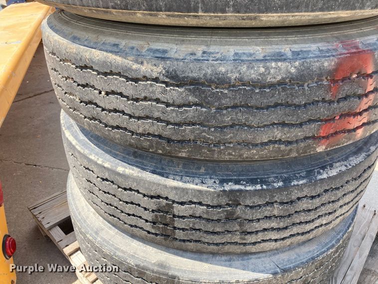 image for item HN9898 (4) Dayton 11R24.5 tires and wheels