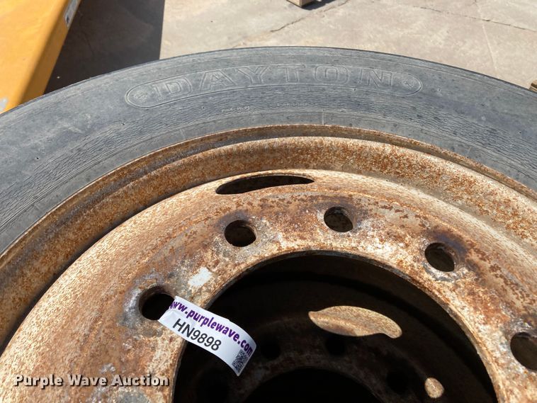 image for item HN9898 (4) Dayton 11R24.5 tires and wheels
