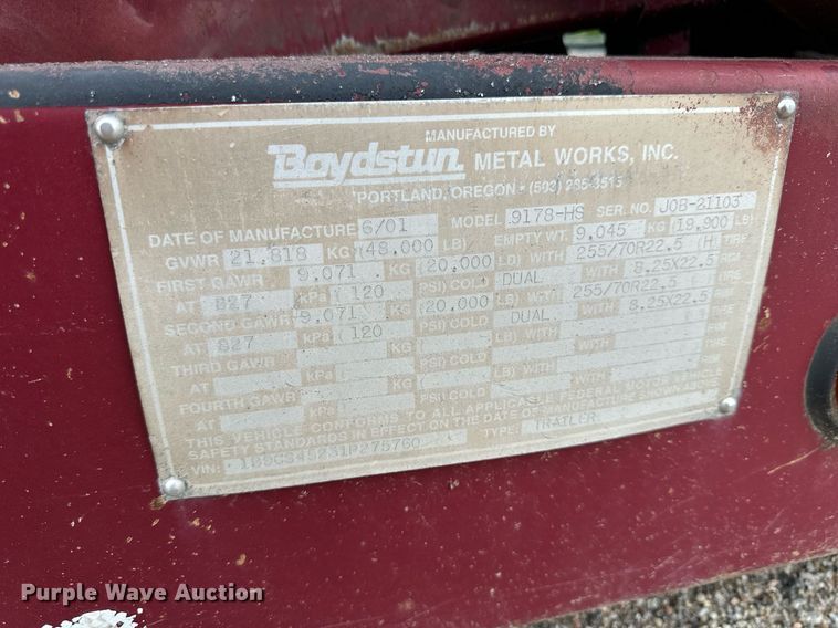 image for item KL9124 2001 Boydstun 9178-HS  car carrier