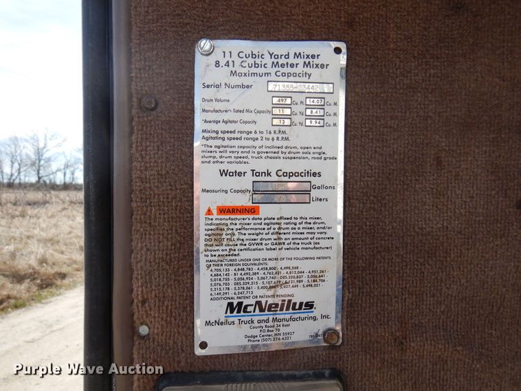 image for item KU9944 2005 Kenworth W900  ready mix truck