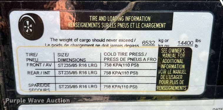 image for item LG9118 2020 Load Trail  equipment trailer