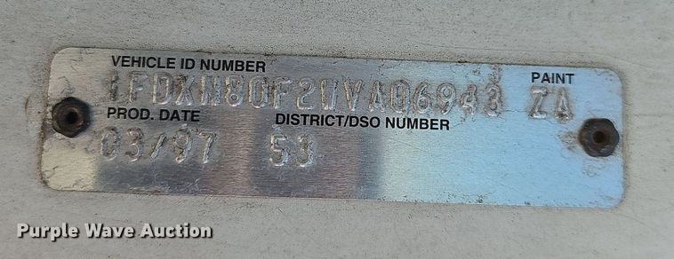 image for item LW9610 1998 Ford L8501  flatbed truck