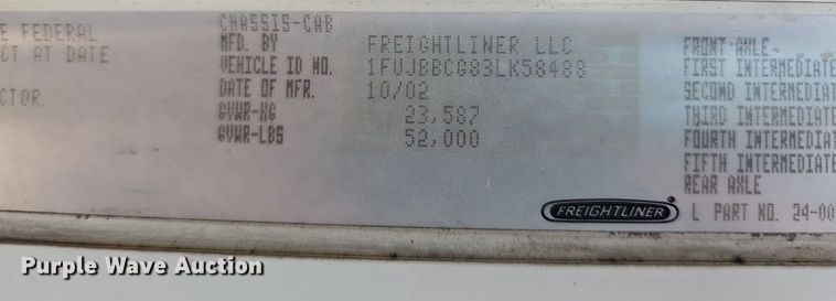 image for item LW9613 2003 Freightliner Century Class ST  semi truck