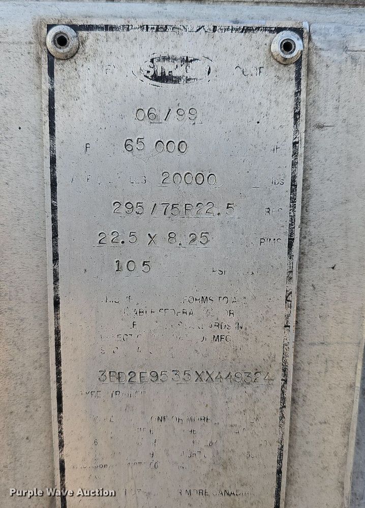 image for item LW9614 1999 Strick  dry van trailer