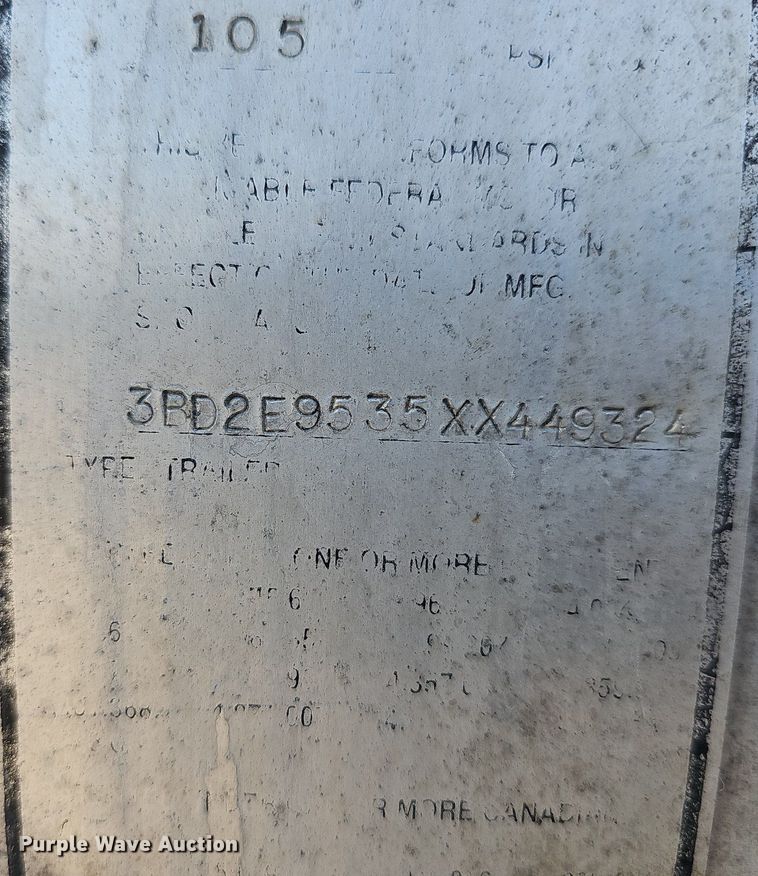 image for item LW9614 1999 Strick  dry van trailer