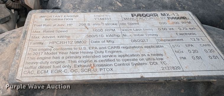 image for item MO9019 2018 Kenworth T880  semi truck