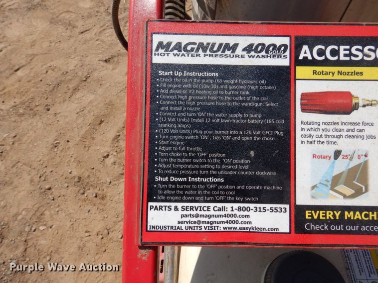 image for item AF9704 Magnum 4000 Gold  hot pressure washer