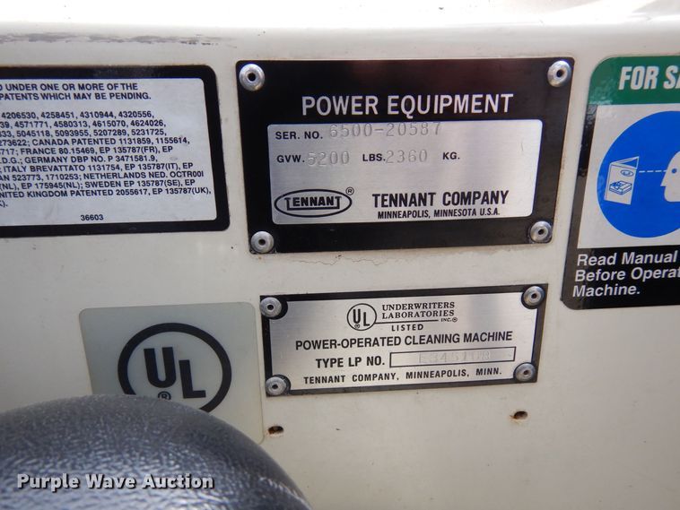 image for item AF9747 Tennant 6500  sweeper