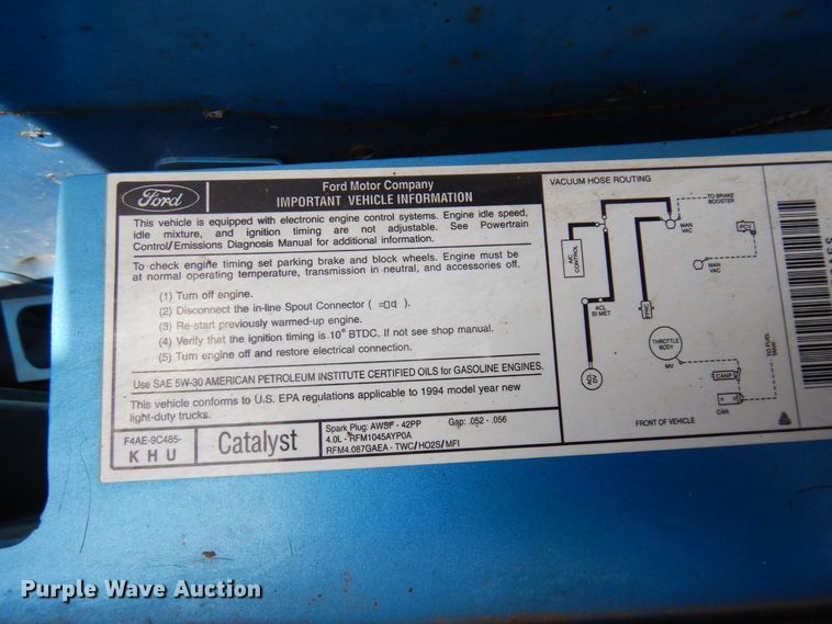 image for item AF9749 1994 Ford Ranger XLT  SuperCab pickup truck