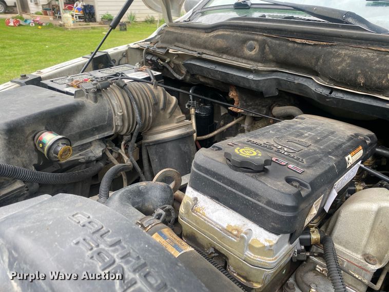 image for item DI7769 2003 Dodge Ram 3500  Quad Cab bale bed pickup truck