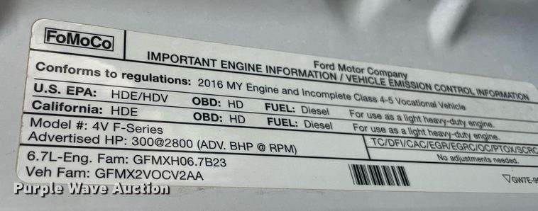 image for item DM0256 2016 Ford F550  SuperCab flatbed truck