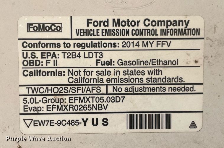 image for item DM0259 2014 Ford F150  SuperCab pickup truck