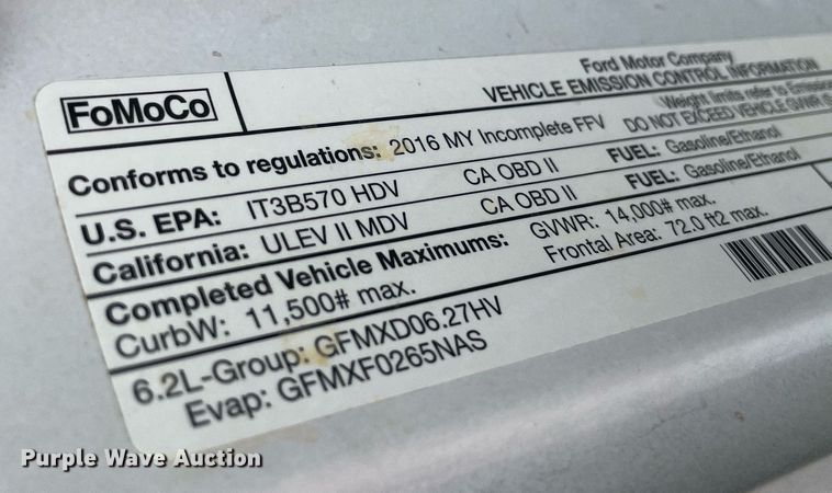 image for item DM0263 2016 Ford F350 Super Duty  SuperCab utility bed pickup truck