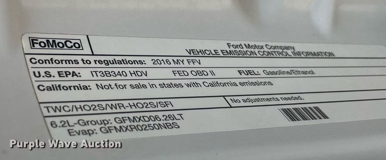 image for item DM0264 2016 Ford F250 Super Duty  SuperCab pickup truck