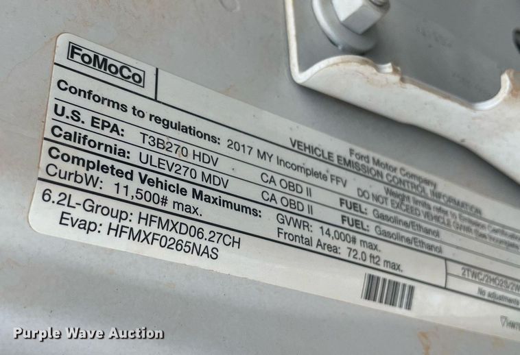 image for item DM0265 2017 Ford F350 Super Duty  SuperCab utility bed pickup truck