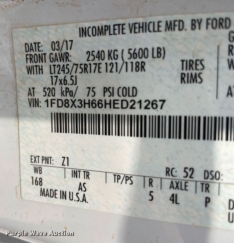 image for item DM0265 2017 Ford F350 Super Duty  SuperCab utility bed pickup truck