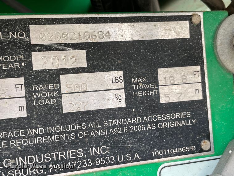 image for item DM0269 JLG 1930ES  scissor lift