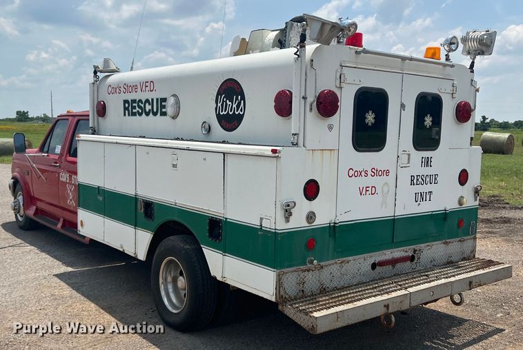 image for item DN3023 1996 Ford F350  Crew Cab rescue vehicle