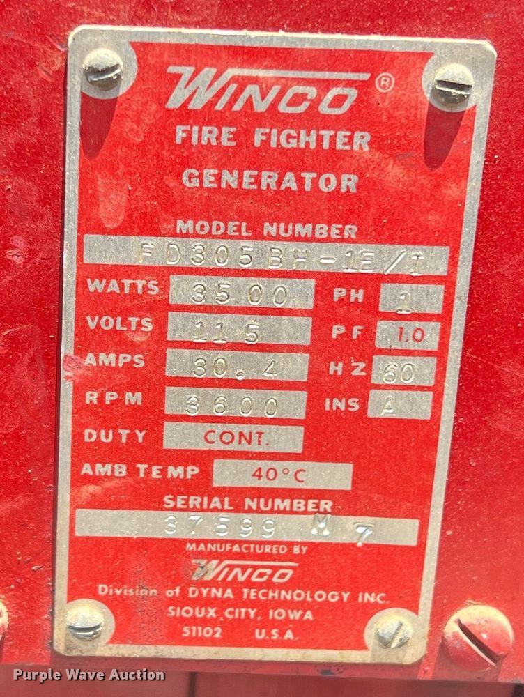 image for item DN3023 1996 Ford F350  Crew Cab rescue vehicle