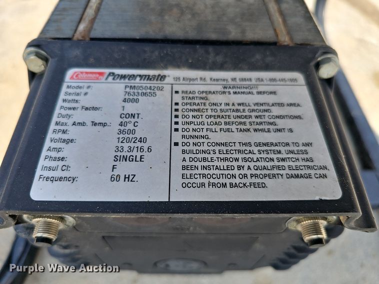 image for item DO2682 (2) Coleman generators