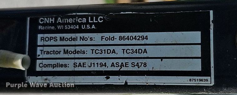 image for item DO2688 New Holland TC34DA  MFWD tractor