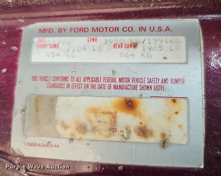 image for item DO4414 1983 Ford Mustang GLX  convertible