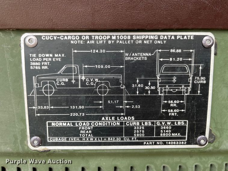 image for item DP0482 1986 Chevrolet D30  pickup truck