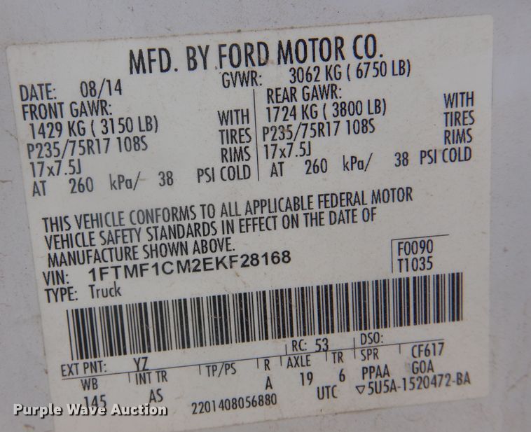 image for item DP7839 2014 Ford F150  pickup truck