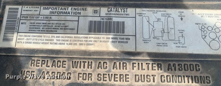 image for item DP8647 2000 Chevrolet C3500HD  flatbed pickup truck