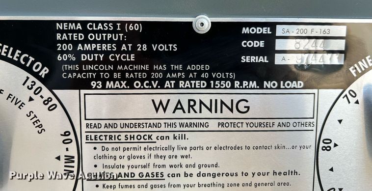 image for item DQ2063 Lincoln Shield-Arc SA-200  welder