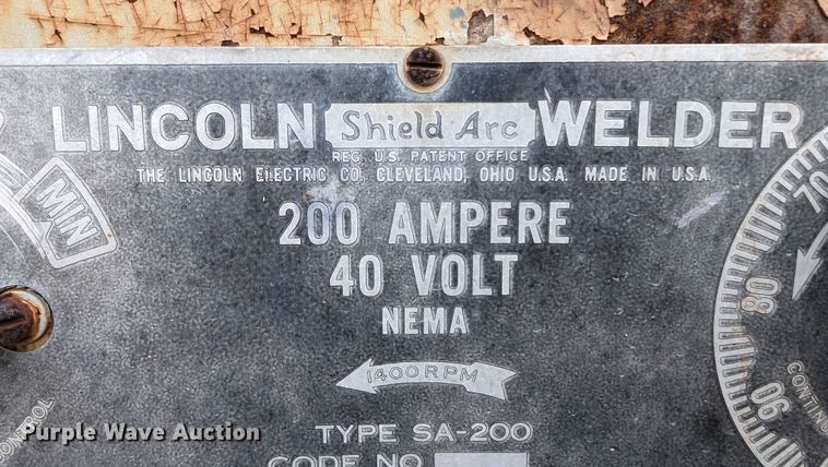 image for item DR6964 Lincoln SA-200  welder/generator