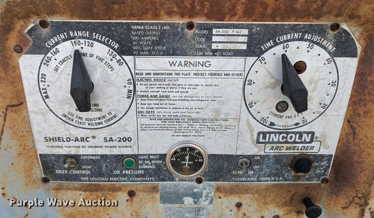 image for item DR6965 Lincoln SA-200  welder/generator