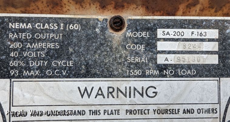 image for item DR6965 Lincoln SA-200  welder/generator